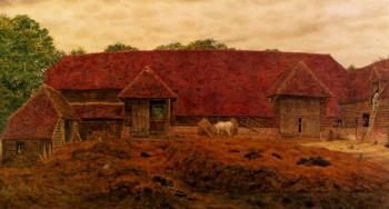 George Price Boyce : The Old Barn At Whitchurch